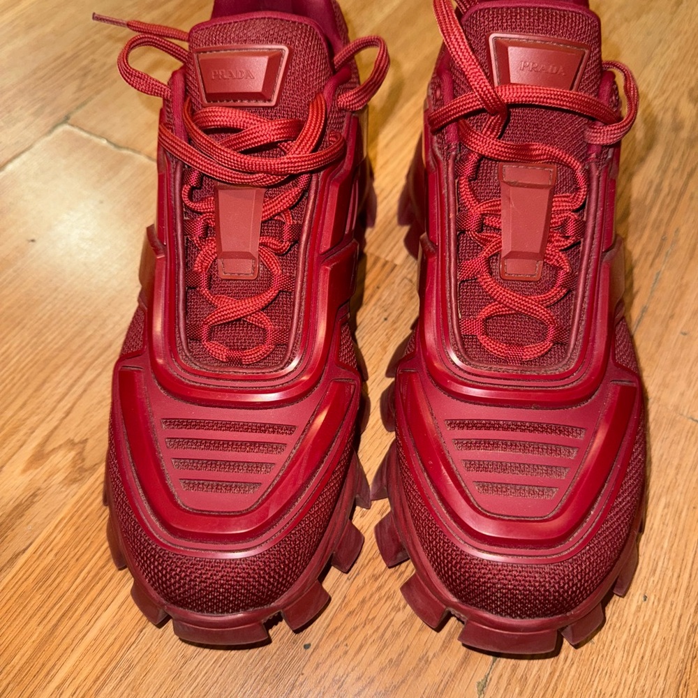Prada Red Chunky Sneakers